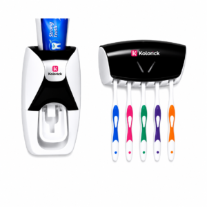 Kolorick Automatic Toothpaste Dispenser with 5 Toothbrush Holders