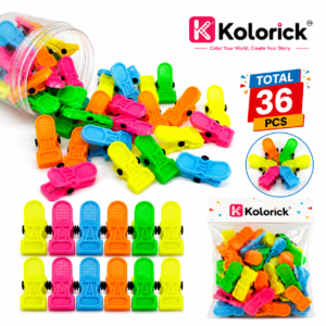 Kolorick 36 Pcs Multicolor Plastic Clips Plastic Cloth Clips (Multicolor Pack of 36)