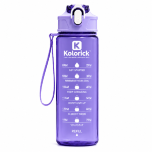 KOLORICK Transparent 900 ml Water Bottle (Set of 1, Multicolor)